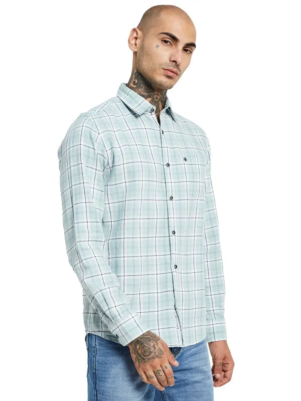 Mettle Checked Opaque Cotton Casual Shirt