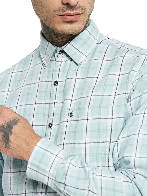 Mettle Checked Opaque Cotton Casual Shirt