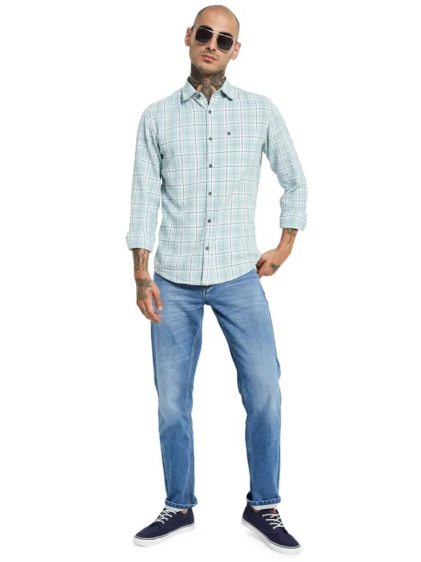 Mettle Checked Opaque Cotton Casual Shirt