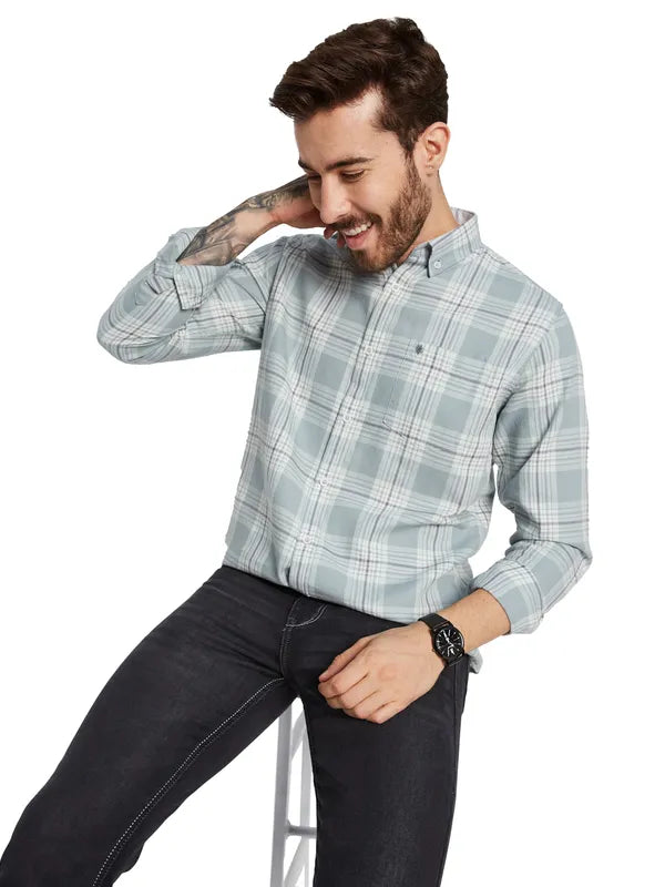 Mettle Men Tartan Checks Opaque Checked Casual Shirt