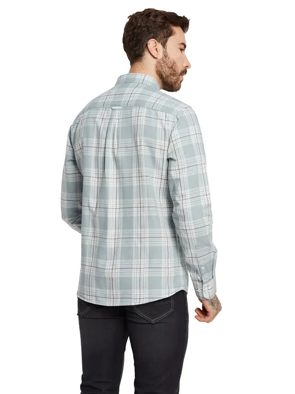 Mettle Men Tartan Checks Opaque Checked Casual Shirt