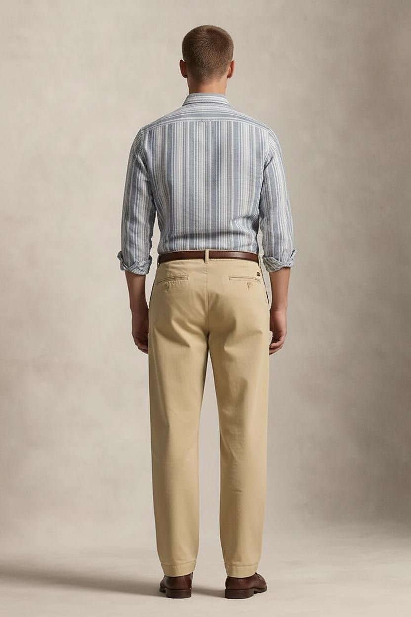 Men Sky Striped Casual Shirt