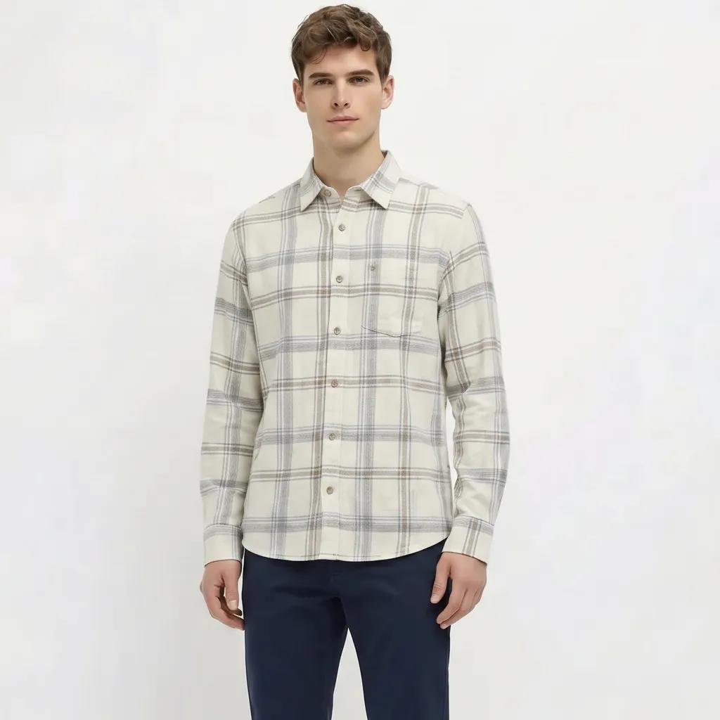 Men Natural Checked Casual Shirt