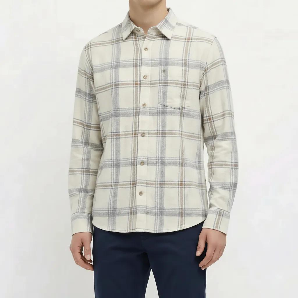 Men Natural Checked Casual Shirt
