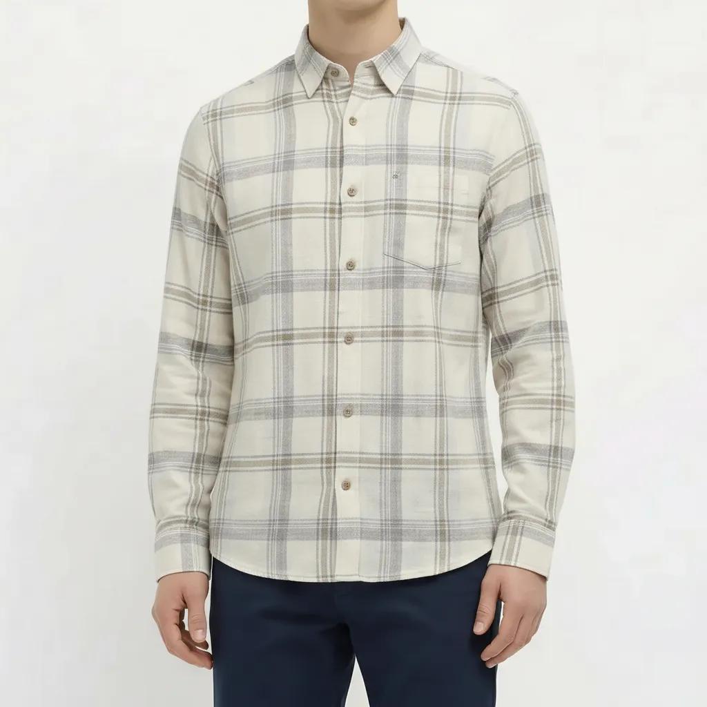 Men Natural Checked Casual Shirt