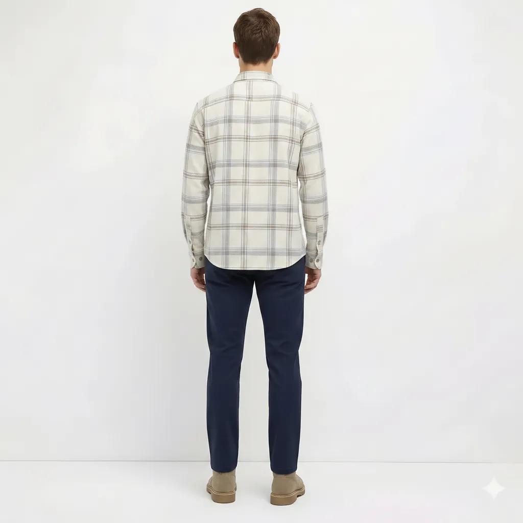 Men Natural Checked Casual Shirt