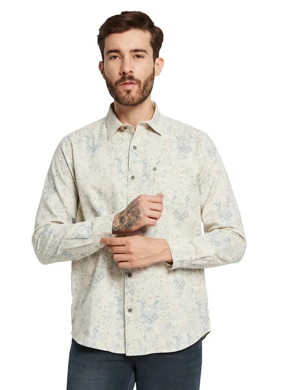 Mettle Men Opaque Printed Casual Shirt