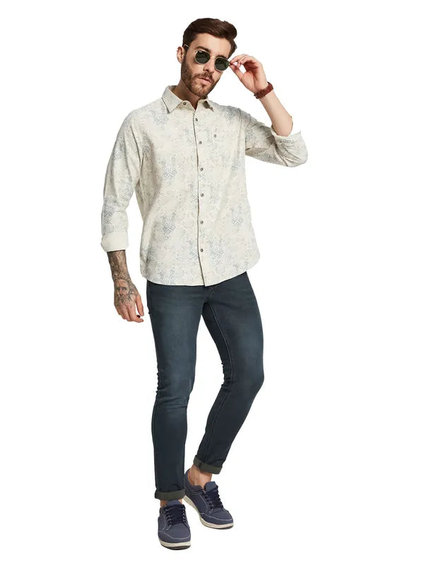 Mettle Men Opaque Printed Casual Shirt