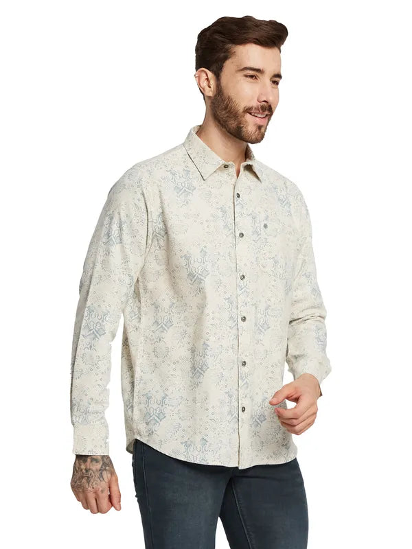 Mettle Men Opaque Printed Casual Shirt