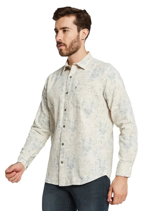 Mettle Men Opaque Printed Casual Shirt