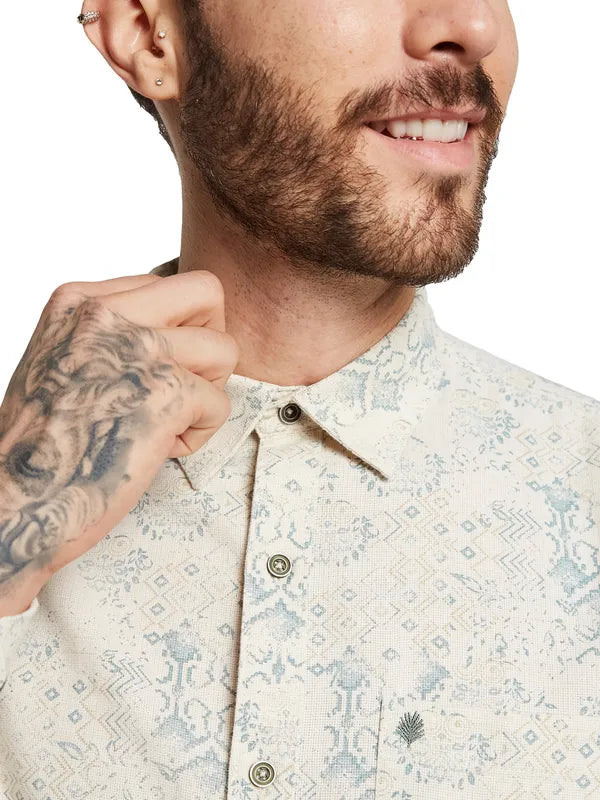 Mettle Men Opaque Printed Casual Shirt