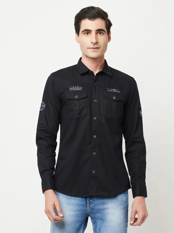 Men Navy Shirts