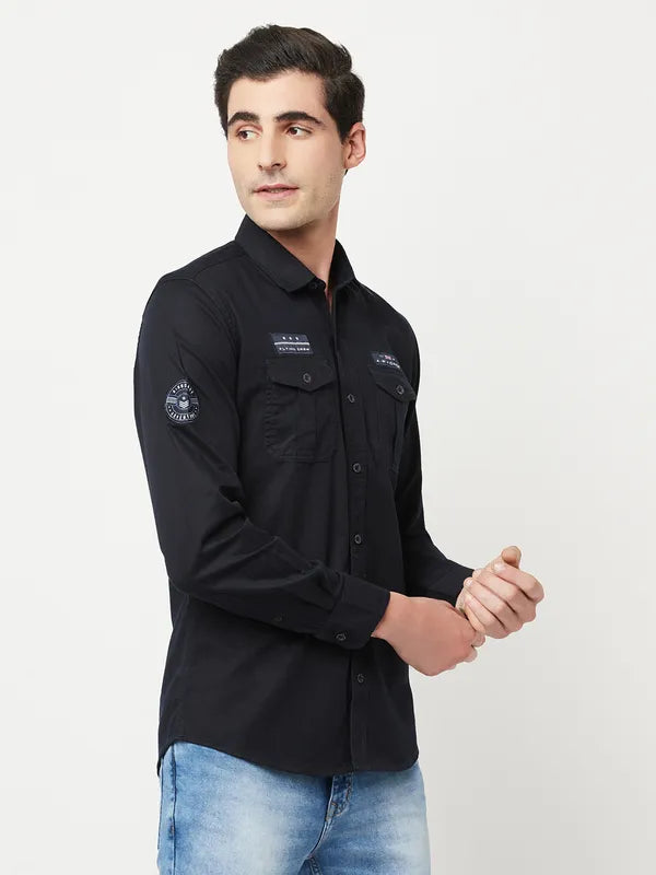 Men Navy Shirts