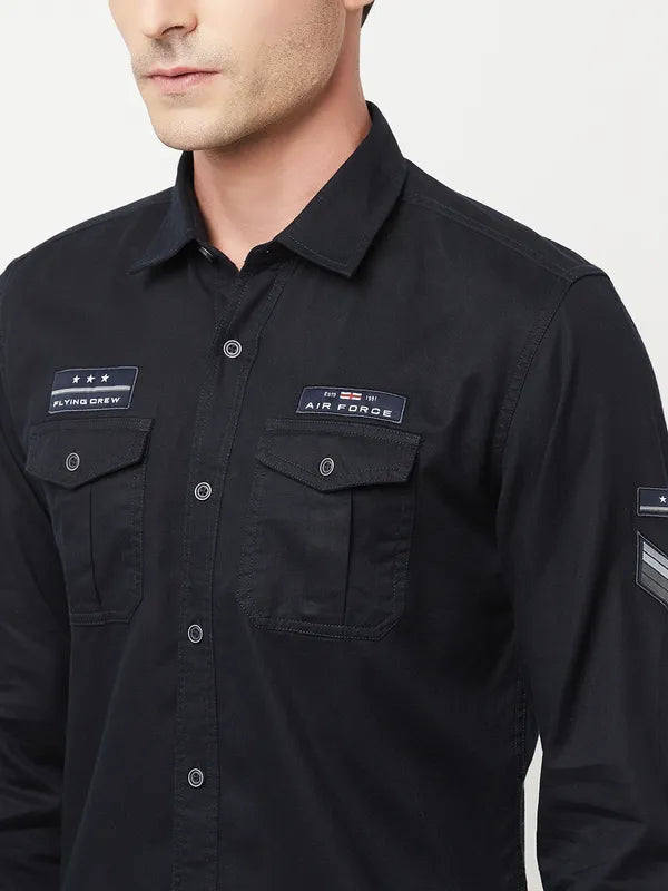 Men Navy Shirts