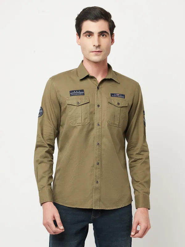 Men Olive Shirts