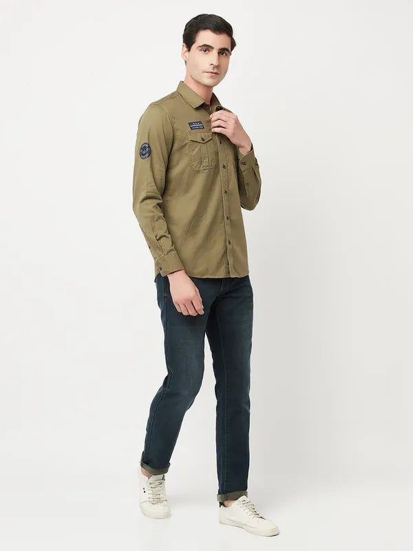 Men Olive Shirts