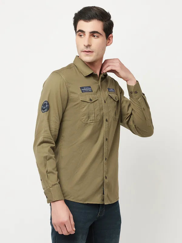 Men Olive Shirts