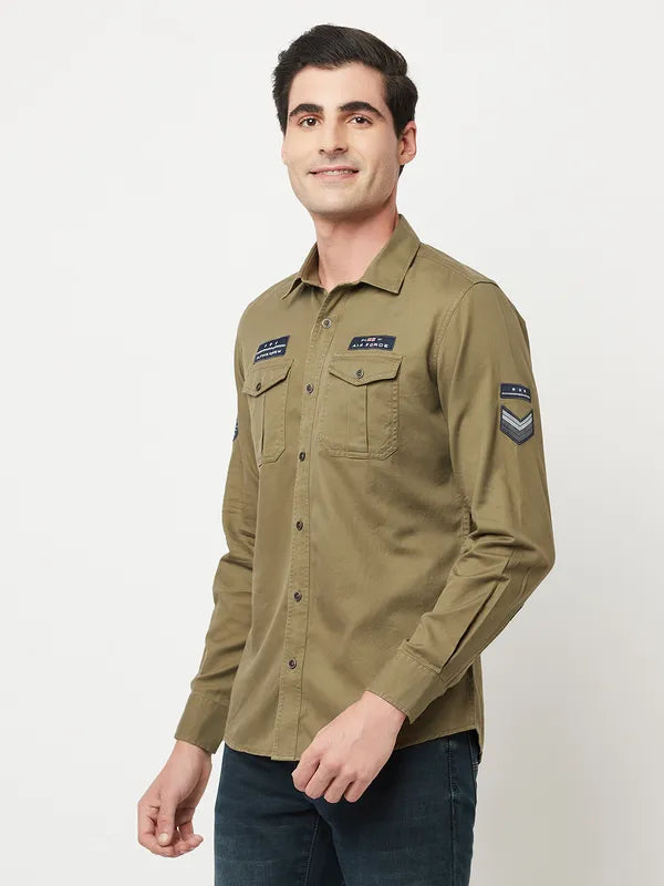 Men Olive Shirts