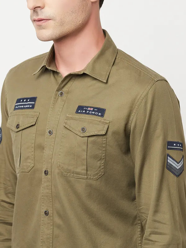 Men Olive Shirts