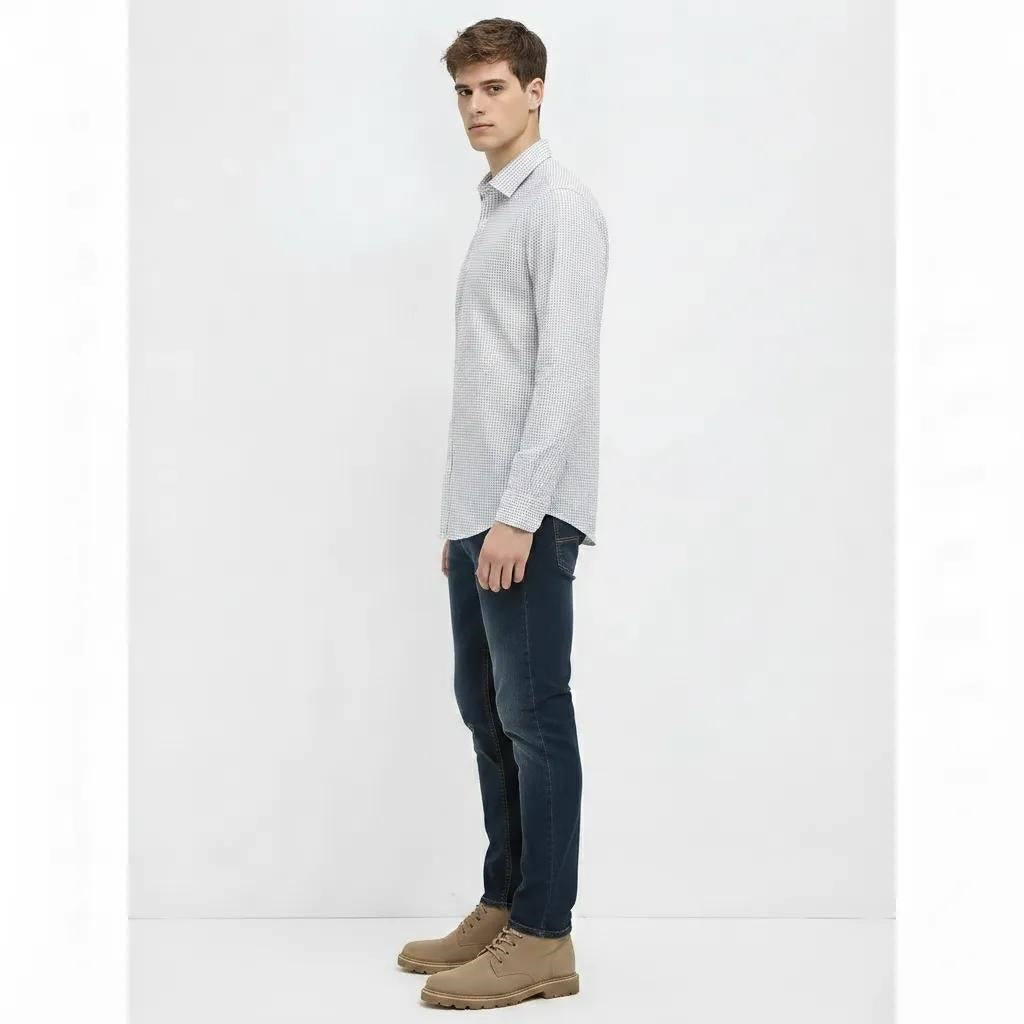 Men Nile Gingham Checks Checked Casual Shirt