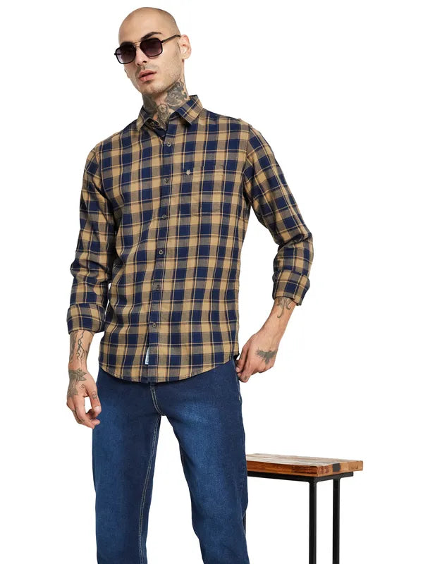 Mettle Tartan Checked Cotton Casual Shirt