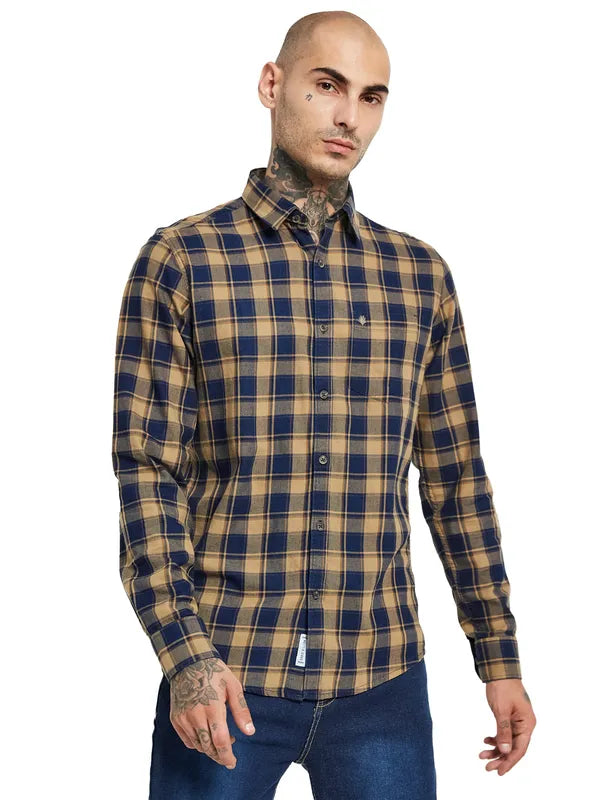 Mettle Tartan Checked Cotton Casual Shirt