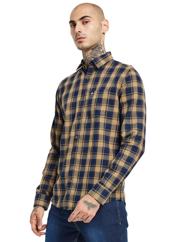 Mettle Tartan Checked Cotton Casual Shirt