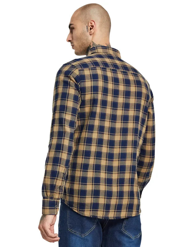 Mettle Tartan Checked Cotton Casual Shirt