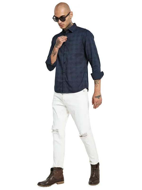 Mettle Opaque Checked Casual Shirt