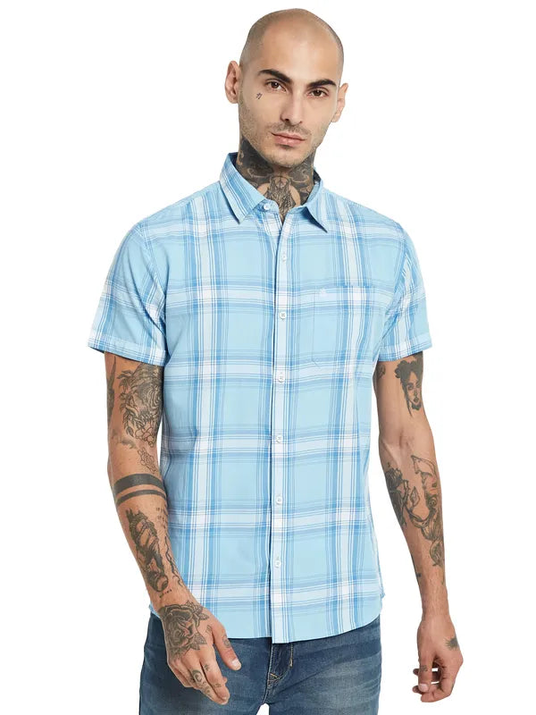 Mettle Tartan Checks Opaque Checked Cotton Casual Shirt