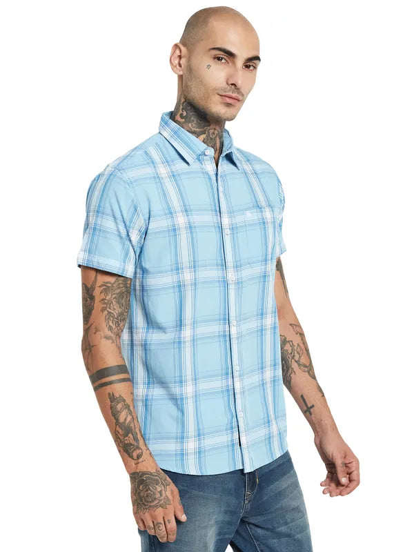 Mettle Tartan Checks Opaque Checked Cotton Casual Shirt