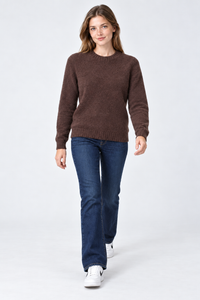 Women’s Regular Fit Knitted Sweater – Coffee Brown