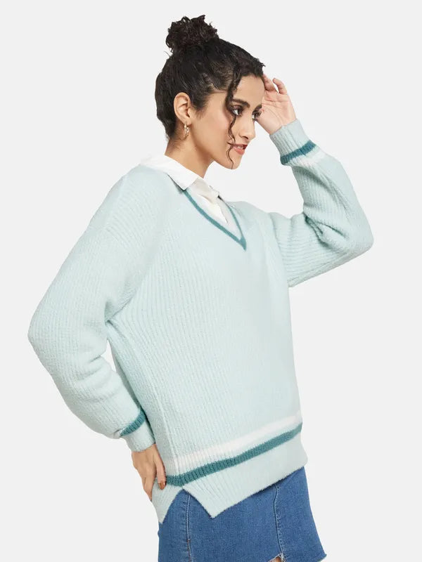 Mettle Women Blue Pullover