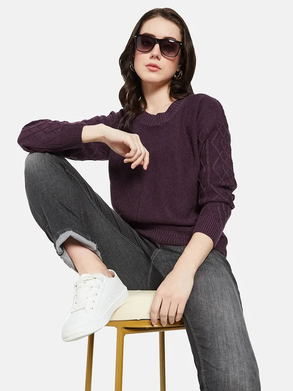 Mettle Women Purple Pullover