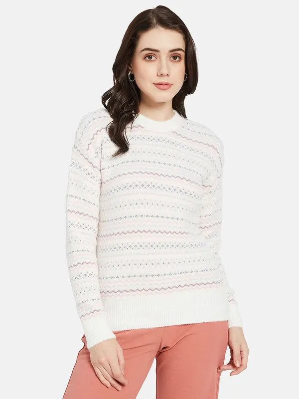 Mettle Women Pink  Beige Pullover