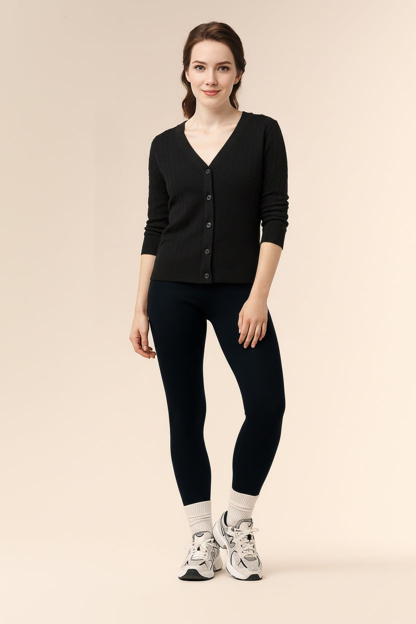 Women Cardigan V-Neck Sweater