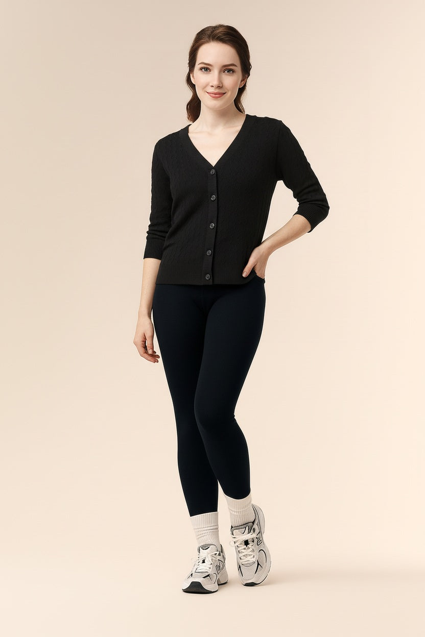 Women Cardigan V-Neck Sweater