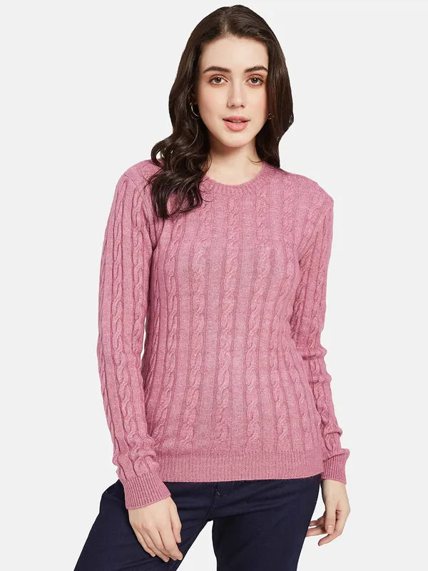 Mettle Women Pink Striped Pullover