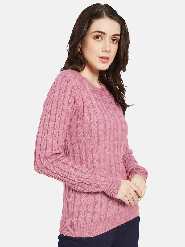 Mettle Women Pink Striped Pullover