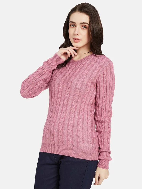 Mettle Women Pink Striped Pullover