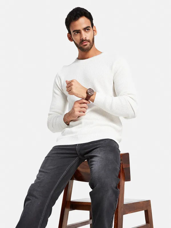 Open Knit Cotton Pullover