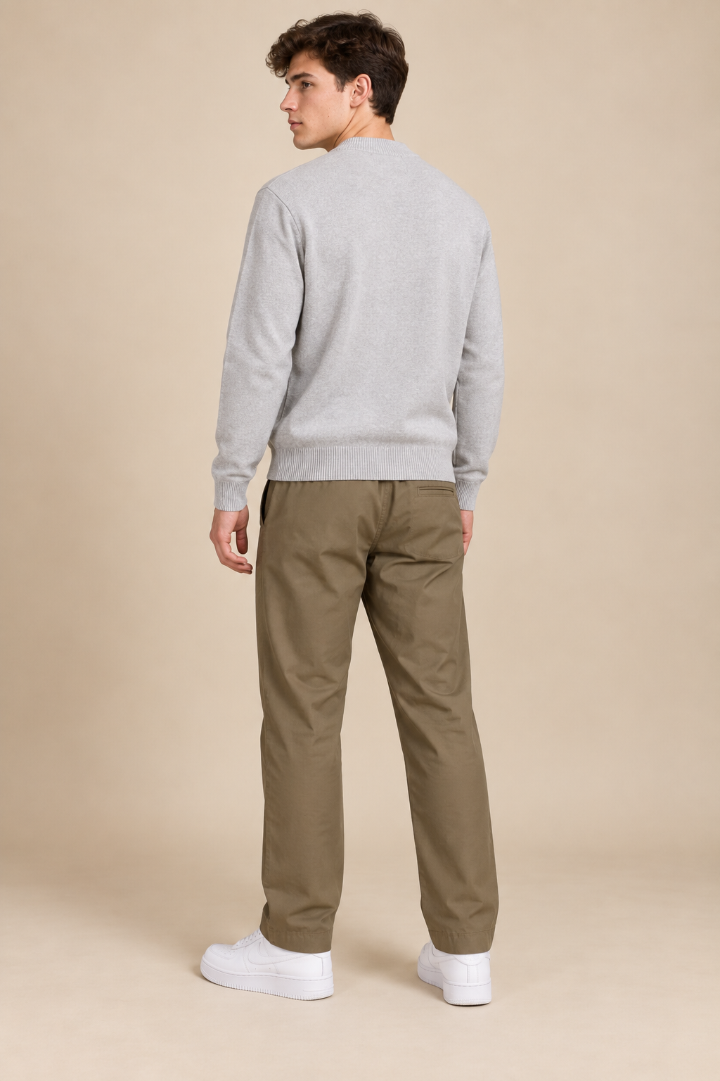 Men’s Onyx Melange Vislon Mock Neck Sweater – Regular Fit Full Sleeve Knitted Sweatshirt