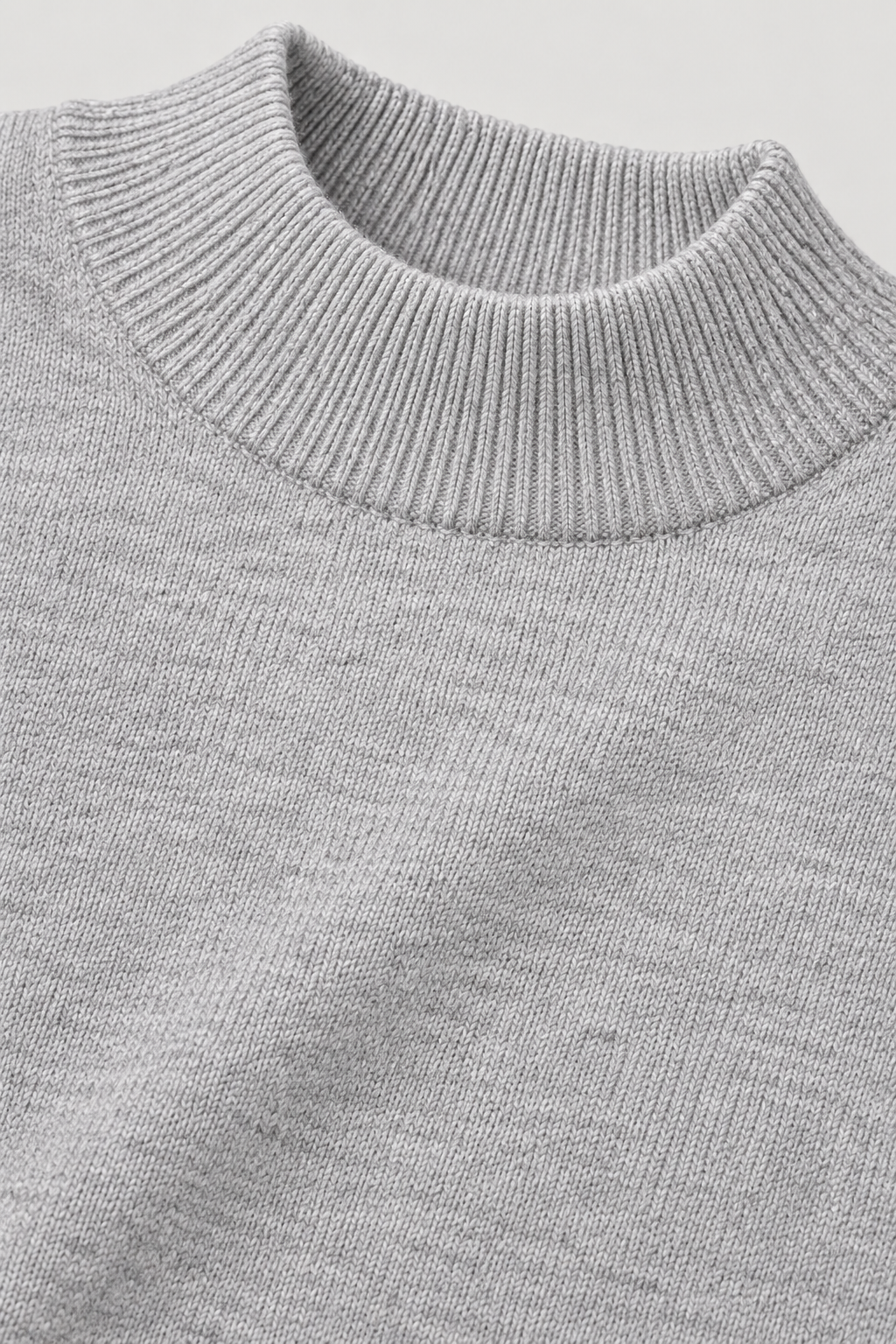 Men’s Onyx Melange Vislon Mock Neck Sweater – Regular Fit Full Sleeve Knitted Sweatshirt