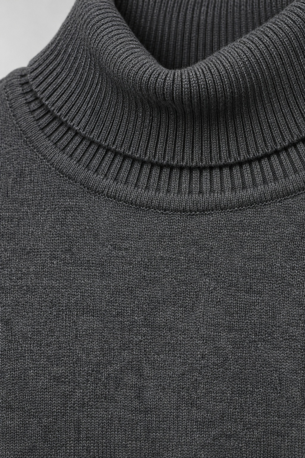 Men’s Heather Cotton Turtleneck Sweater – Regular Fit Full Sleeve Knitted Pullover