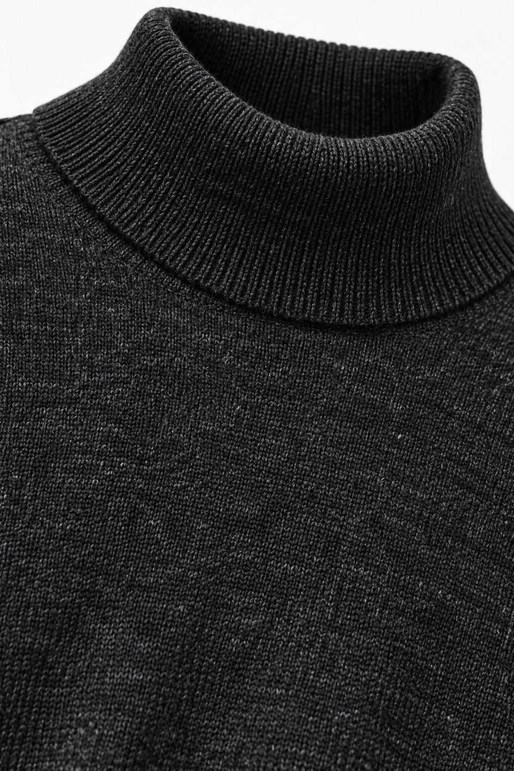 Men’s Mountain Green Cotton Turtleneck Sweater – Regular Fit Full Sleeve Knitted Pullover