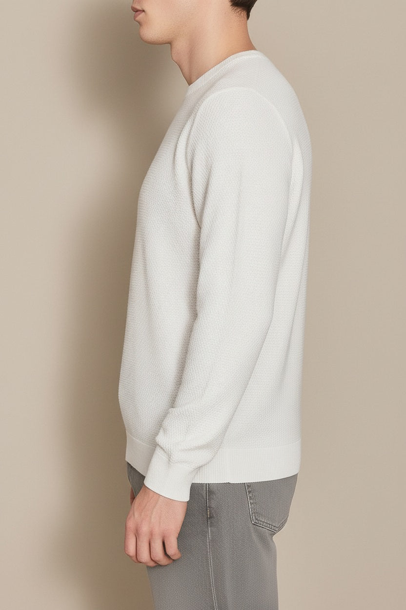 Men Solid Round Neck Sweater