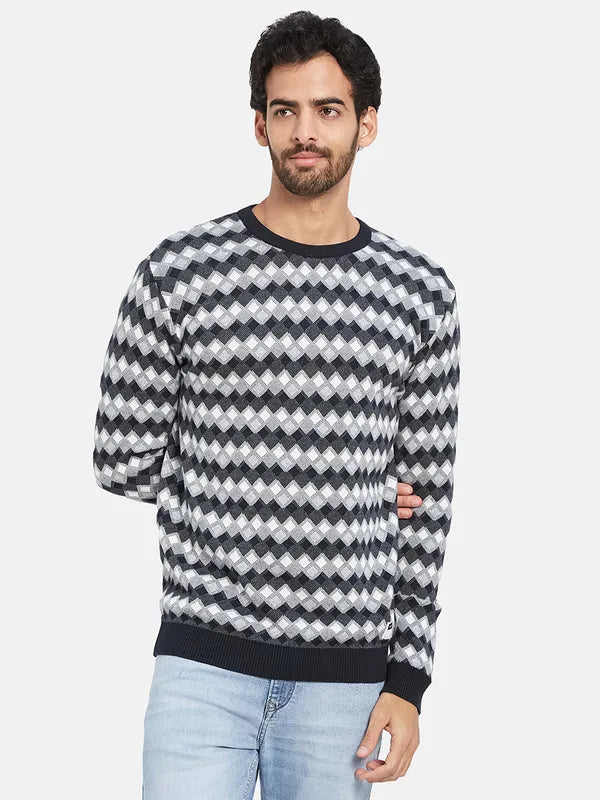 Mettle Geometric Printed Cotton Pullover