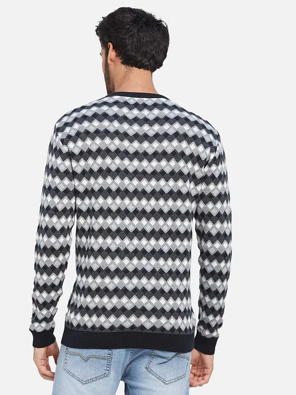 Mettle Geometric Printed Cotton Pullover