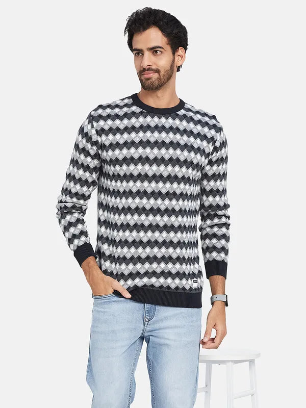 Mettle Geometric Printed Cotton Pullover