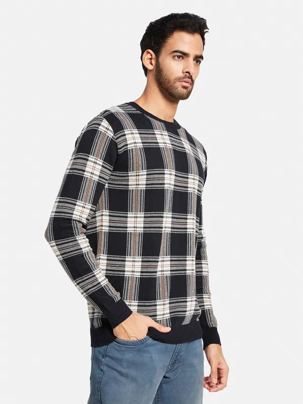 Checked Cotton Pullover